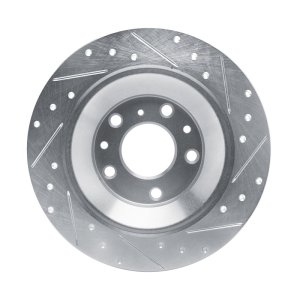 Mazda CX-30 Brake Rotor (1) - Rear Left - R1 Concepts - Drilled & Slotted - Silver - `13-`25